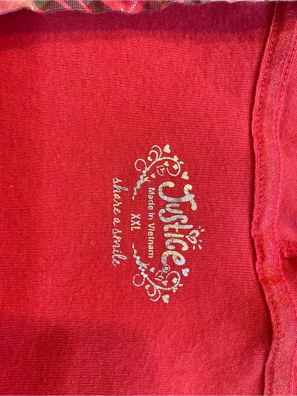 Y2K justice Hot pink Hooded Layered Heart-Print top - Picture 3 of 4